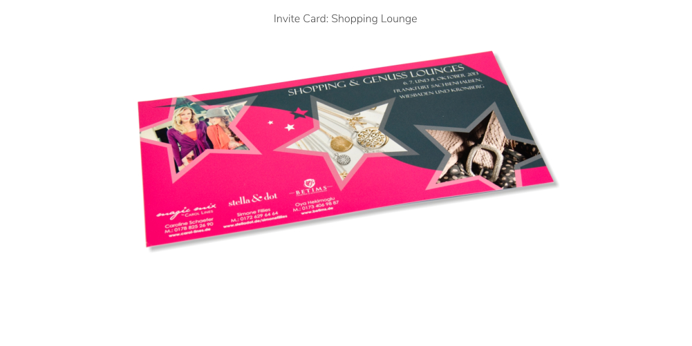 Invite Card: Shopping Lounge