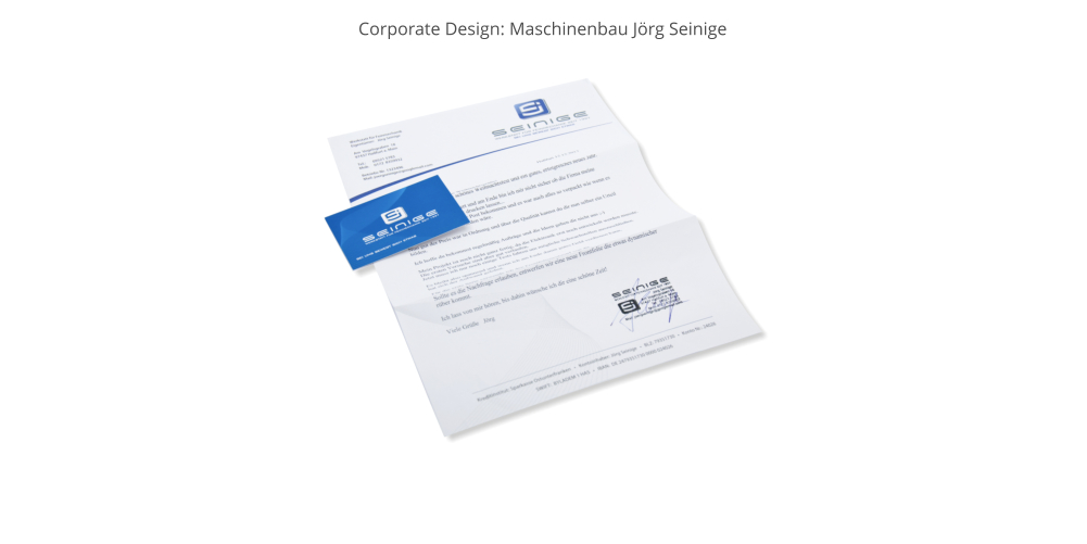 Corporate Design: Maschinenbau Jörg Seinige
