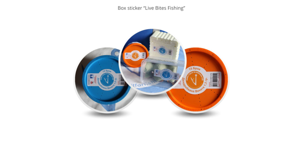 Box sticker “Live Bites Fishing”
