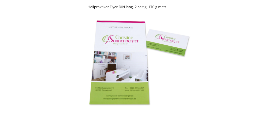 Heilpraktiker Flyer DIN lang, 2-seitig, 170 g matt